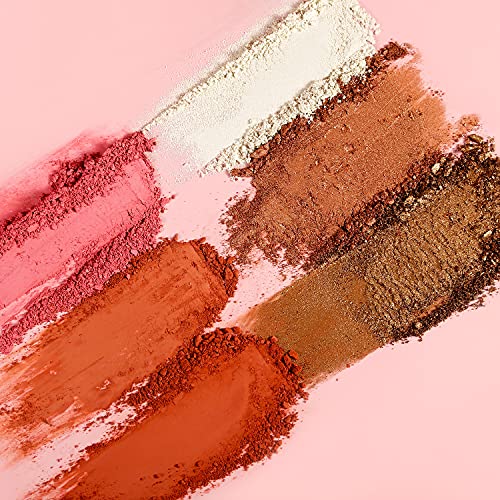 Blush Highlighter Palette, DE’LANCI 6 Color Blushes Highlighter Bronzer Makeu...