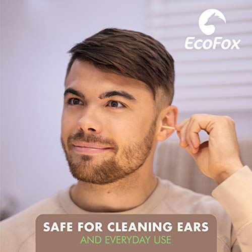 Bamboo Cotton Swabs 1000 Count | Biodegradable & Organic Wooden Cotton Buds |...