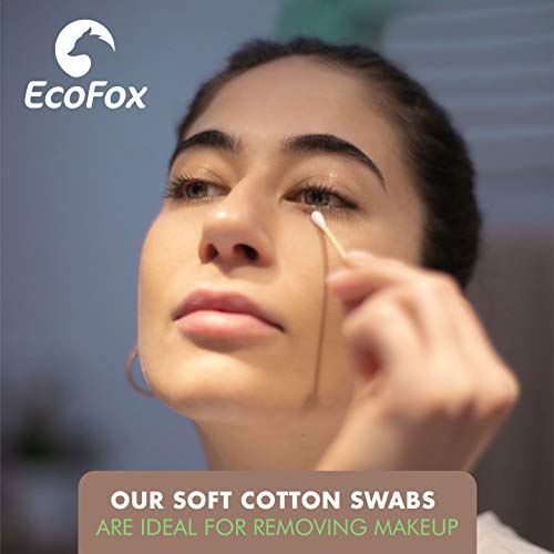 Bamboo Cotton Swabs 1000 Count | Biodegradable & Organic Wooden Cotton Buds |...