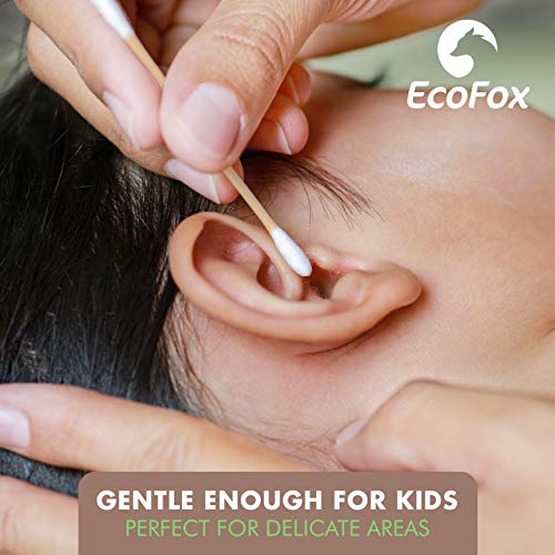 Bamboo Cotton Swabs 1000 Count | Biodegradable & Organic Wooden Cotton Buds |...