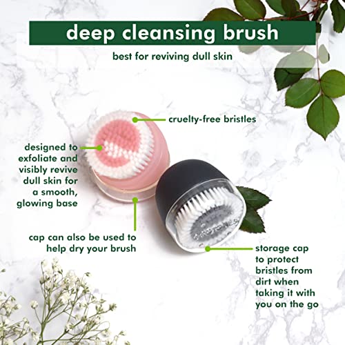 EcoTools Cleanse & Prep 3 Piece Kit, Includes Facial Cleansing Scubber Brush,...
