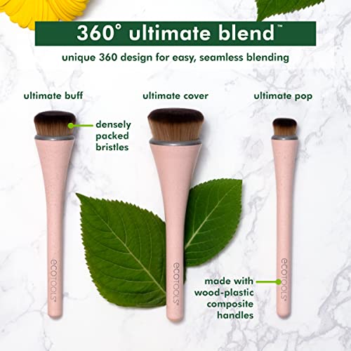 EcoTools 360 Ultimate Blend Makeup Brushes, For Cream & Stick Makeup, Foundat...