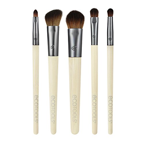 EcoTools 6 Piece Essential Eye Brush Set, Includes: Large Shadow, Angled Crea...