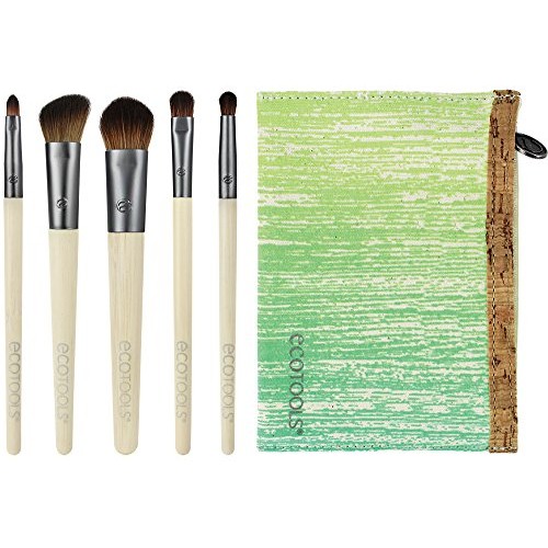 EcoTools 6 Piece Essential Eye Brush Set, Includes: Large Shadow, Angled Crea...