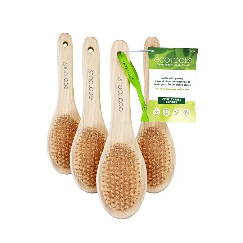 Ecotools Bamboo Foot Brush and File (Pack of 4)