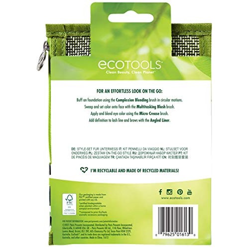 EcoTools Brush Set On The Go, White, 4 Count