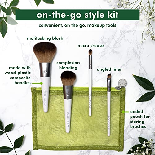 EcoTools Brush Set On The Go, White, 4 Count