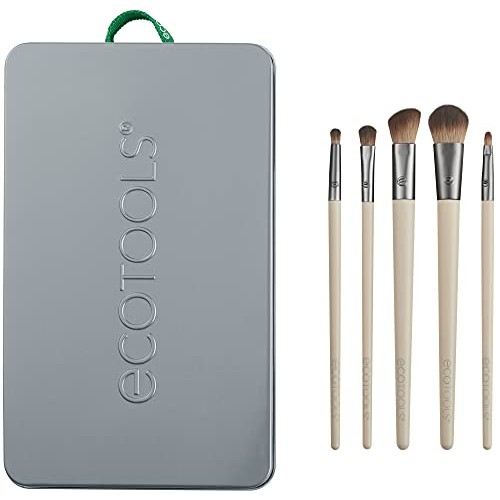 EcoTools Daily Defined Makeup Brushes for Eyes, With Beauty Cards and Storage...