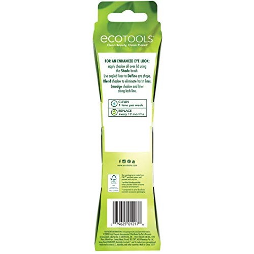 EcoTools Duo Eyeshadow Makeup Brush Set, Define Blend & Smudge, Set of 4 Brus...