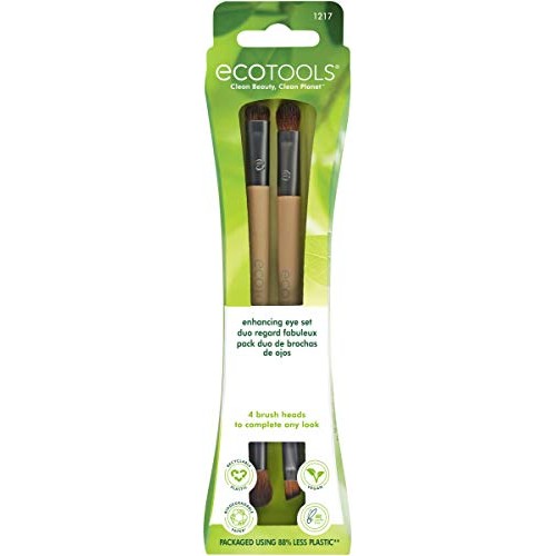 EcoTools Duo Eyeshadow Makeup Brush Set, Define Blend & Smudge, Set of 4 Brus...