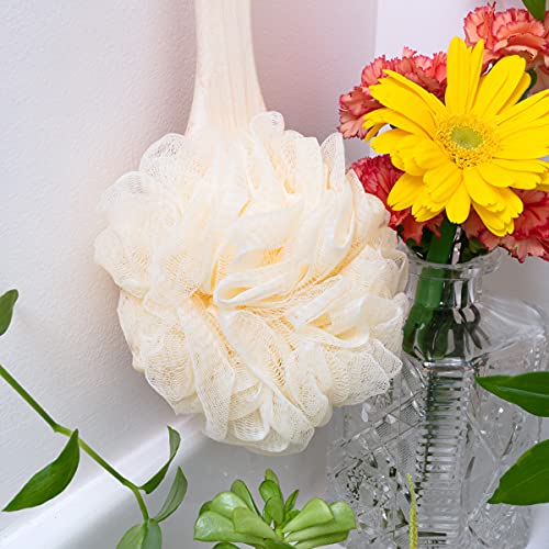 EcoTools EcoPouf Bath Brush, Shower Loofah with Ergonomic Handle, Cleans Hard...