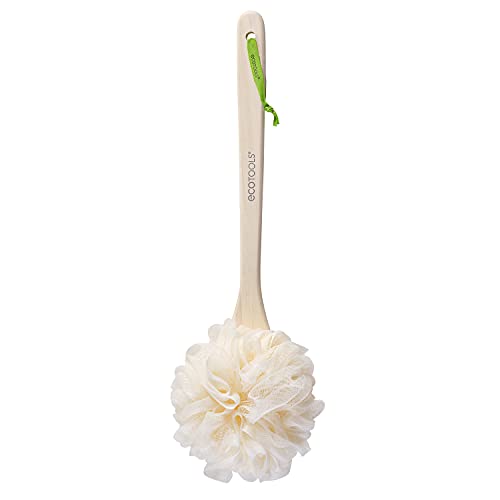 EcoTools EcoPouf Bath Brush, Shower Loofah with Ergonomic Handle, Cleans Hard...