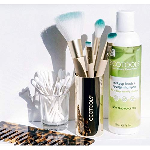 EcoTools Makeup Brush Cleaner Cleansing Shampoo, 6 oz, Pack of 2 (Packaging m...