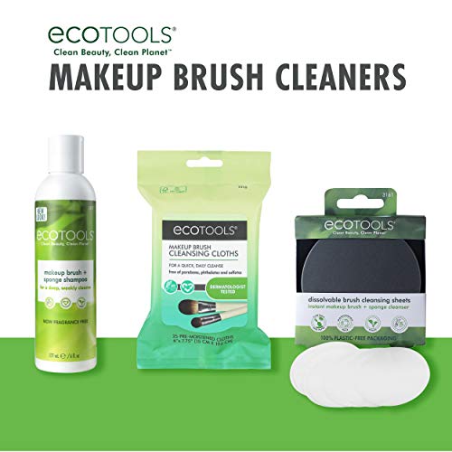 EcoTools Makeup Brush Cleaner Cleansing Shampoo, 6 oz, Pack of 2 (Packaging m...
