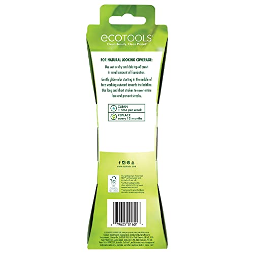 EcoTools Makeup Brush for Professional Finish, for Foundation and Pressed Powder