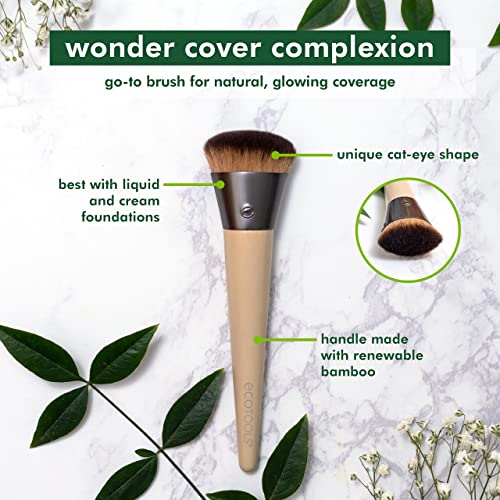 EcoTools Makeup Brush for Professional Finish, for Foundation and Pressed Powder