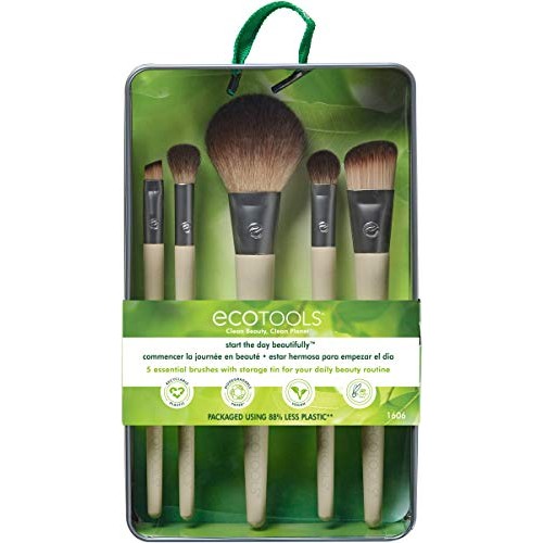 EcoTools Makeup Brush Set for Eyeshadow, Foundation, Blush, and Concealer wit...