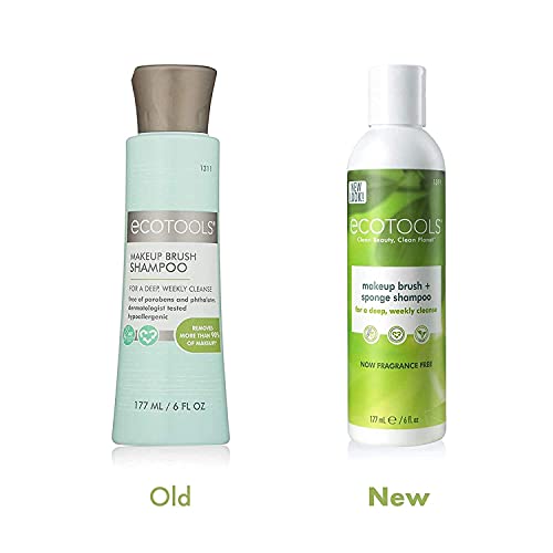 Ecotools Makeup Cleaner for Brushes, Brush and Sponge Cleansing Shampoo, 6 oz...
