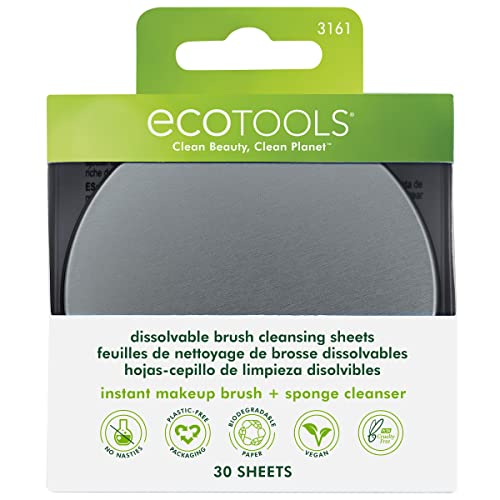 Ecotools Makeup Cleaning Sheets for Brushes and Sponges & Dissolvable Cleansi...