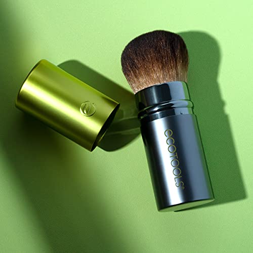 EcoTools Travel Kabuki Makeup Brush for Foundation, Blush, Bronzer, and Powde...