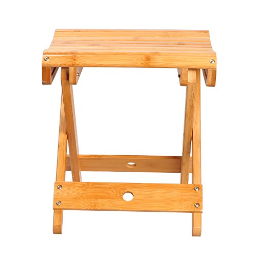 Ecrocy Bamboo Folding Step Stool for Shower, Leg Shaving & Foot Rest - Fully ...