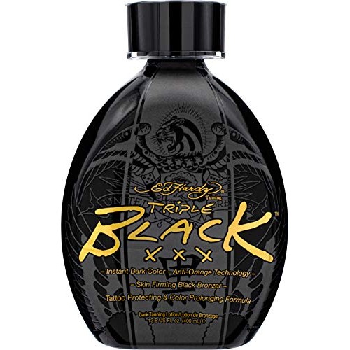 Ed Hardy BLACK XXX Instant Dark Color Tanning Lotion, 13.5 oz