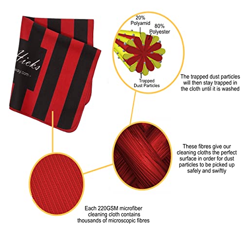 10* Ed Hicks Premium Microfiber Eyeglass Cleaning Cloths — 7" x 7" — for Clea...