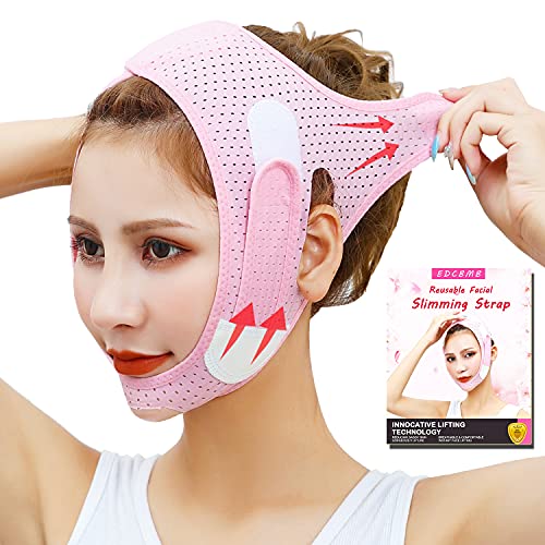 Double Chin Reducer, Face Slimming Strap, V Shaped Mask Chin UP Face Lifting ...