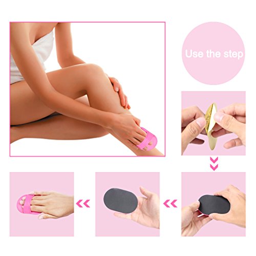 edealing 1SET Smooth Legs Skin Pad Arm Face Upper Lip Hair Removal Remover Se...