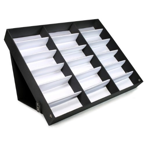 Edge I-Wear 18 pcs Sunglasses Organizer Eyewear Display Storage Case Tray D-8A