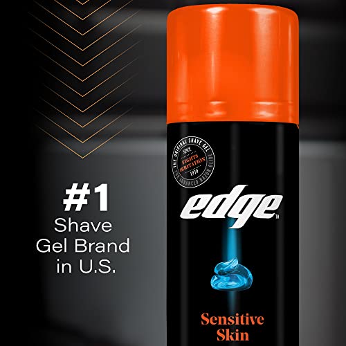 Edge Men's Sensitive Skin Formula Shave Gel with Soothing Aloe, 2.75 Ounce