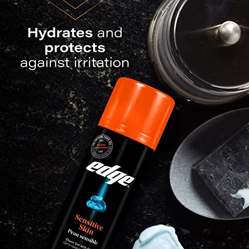 Edge Men's Sensitive Skin Formula Shave Gel with Soothing Aloe, 2.75 Ounce