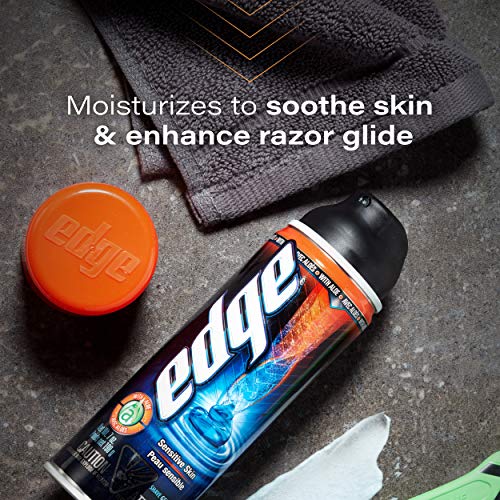 Edge Shave Gel, Sensitive Skin, 7-Ounce Cans - Pack of 3