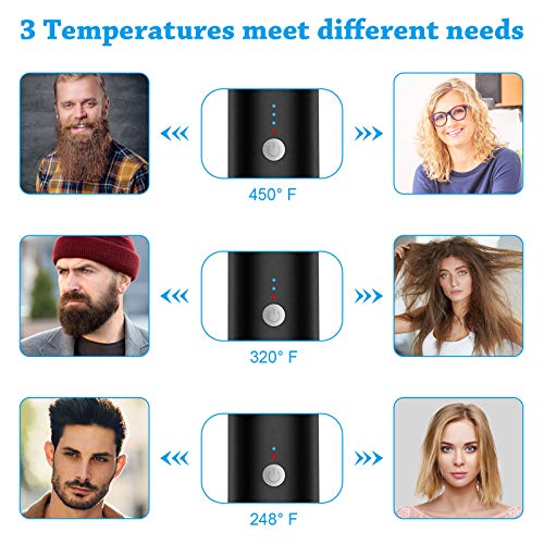 Beard Straightener Comb Brush for Men: Anti-Scald Hair Style & Beard Straight...