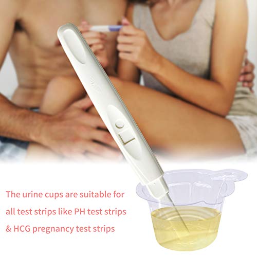 EDOBLUE 100 Pack Urine Cups - Plastic Disposable Urine Specimen Cups For Ovul...