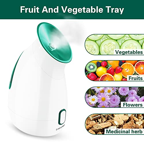 Facial Steamer, EFATOPRO Nano Ionic Face Steamer with Warm Mist, Fruit & Vege...