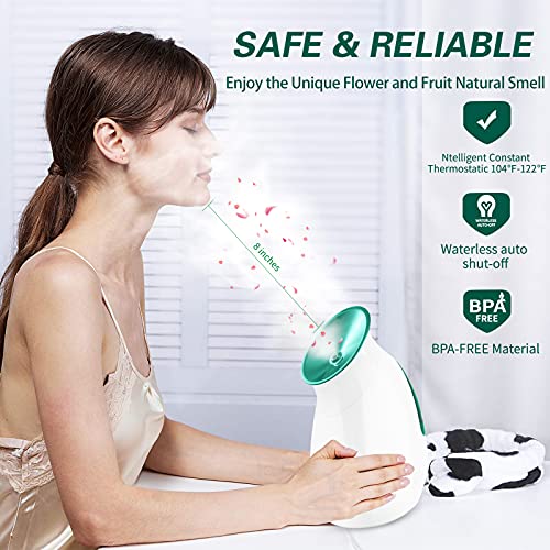 Facial Steamer, EFATOPRO Nano Ionic Face Steamer with Warm Mist, Fruit & Vege...