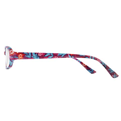 Reading Glasses w/Blue Light Blocking Eyeglasses, Floral Design Classic Sprin...