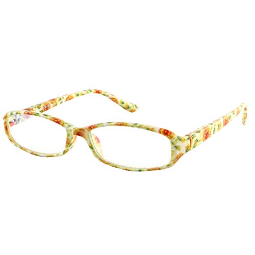 Reading Glasses w/Blue Light Blocking Eyeglasses, Floral Design Classic Sprin...