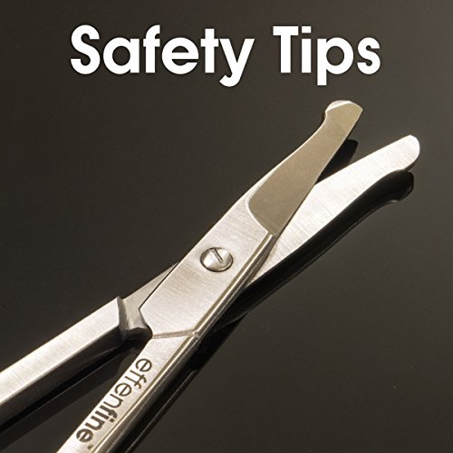 effenfine Nose Hair Scissors for Trimming - Safely Trim Nose and Ears with ou...