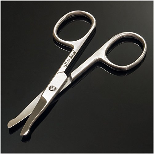 effenfine Nose Hair Scissors for Trimming - Safely Trim Nose and Ears with ou...