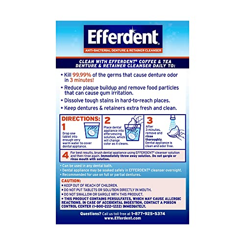 Efferdent Denture Cleanser Tablets, 126 Count