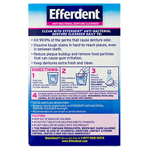 Efferdent Denture Cleanser Tablets, Complete Clean, 126 Tablets