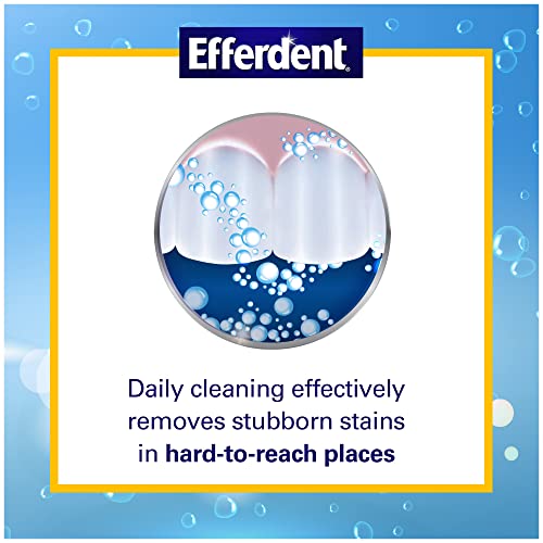 Efferdent PM Denture Cleanser Tablets, Overnight Whitening, 126 Count