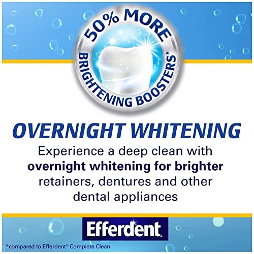 Efferdent PM Overnight Denture Cleanser Tablets Power Mint