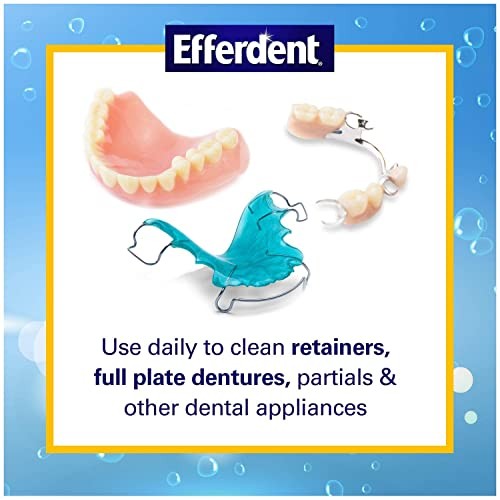 Efferdent PM Overnight Denture Cleanser Tablets Power Mint