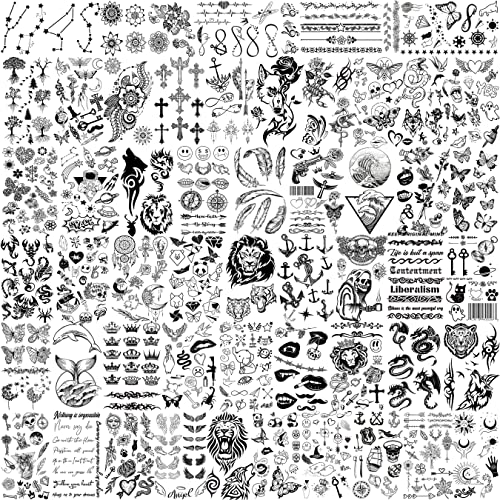 EGMBGM 52 Sheets Tiny Small Temporary Tattoos For Kids Boys Girls, Tribal Ani...