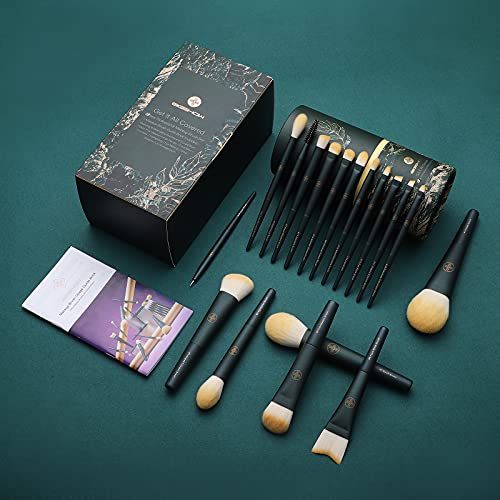 EIGSHOW Makeup Brushes 18pcs Professional Makeup Brush Travel Set with Eco Cy...