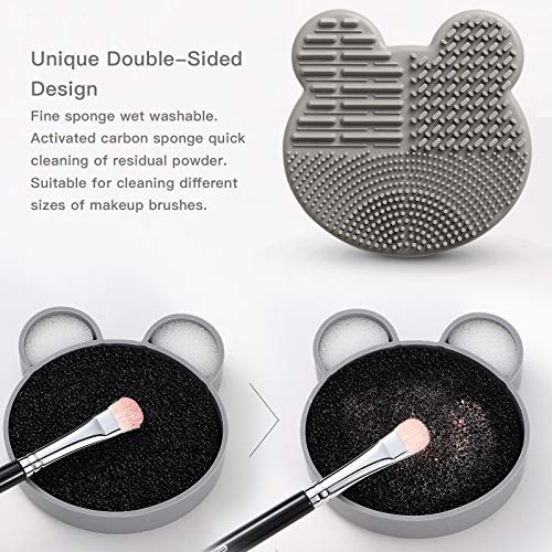 Makeup Brush Holder & Makeup Brush Washing Mat, EIGSHOW 26 Holes Makeup Brush...