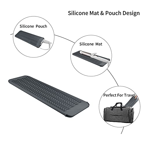 EIOKIT Silicone Heat Resistant Travel Mat Pouch for Hair Straightener,Crimpin...